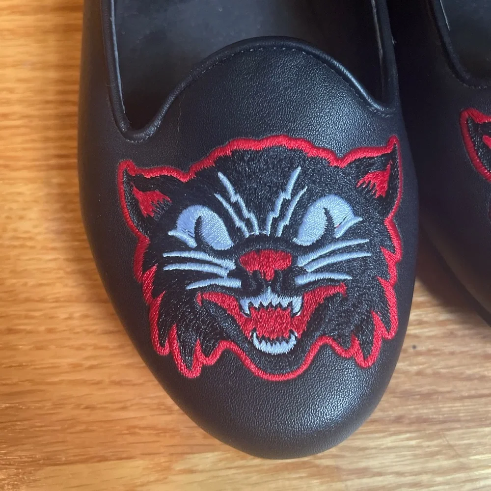 Strange Cult Goth Halloween Cat Ballet Flats StrangeCvlt - Picture 3 of 3